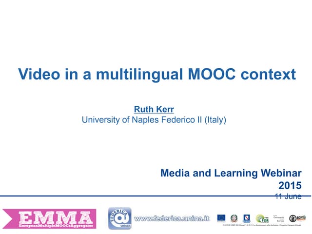 M&L webinar "Video in a multilingual context"