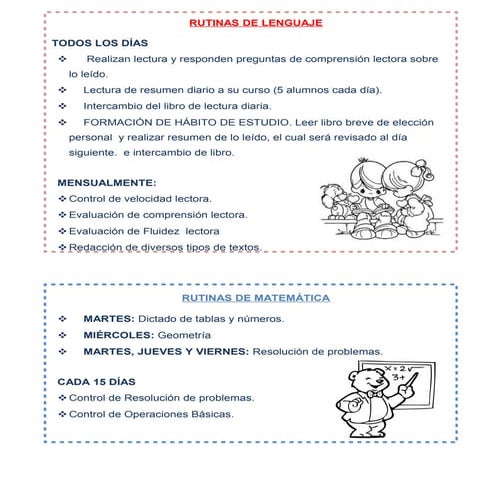 Rutinas cuarto básico 2016