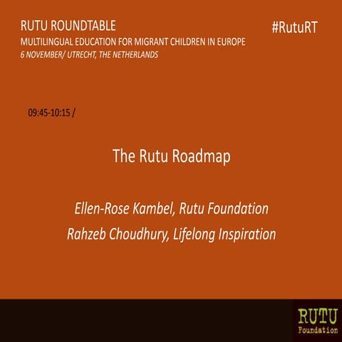 Rutu Roadmap - Advancing Mother Tongue Education