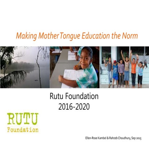 Rutu Roadmap Mother Tongue Education