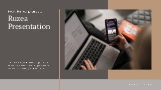 Ruzea Presentation : Dark Color Theme