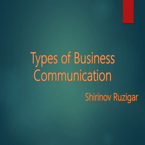  types of business corr