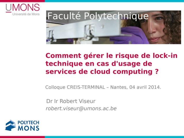 Comment gérer le risque de lock-in technique en cas d'usage de services de cl...