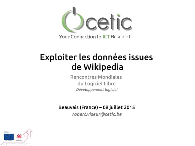 Exploiter les données issues de Wikipedia
