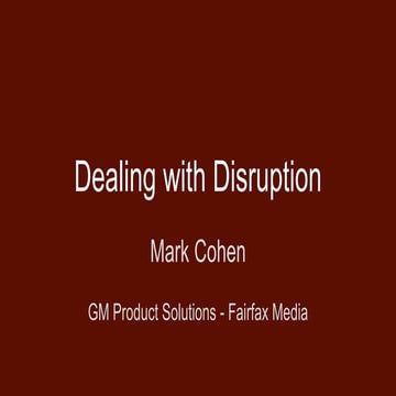 Agile australia   dealing with disruption