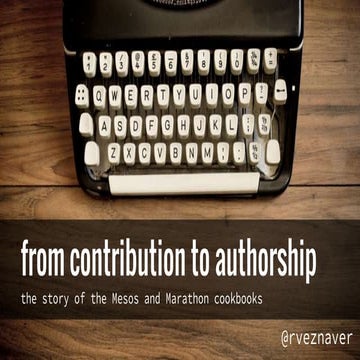 London Community Summit - From Contribution to Authorship