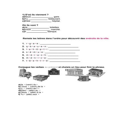 Révision unité 2. Exercices