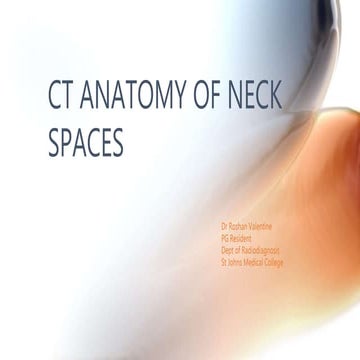 CT anatomy of Neck Spaces RV