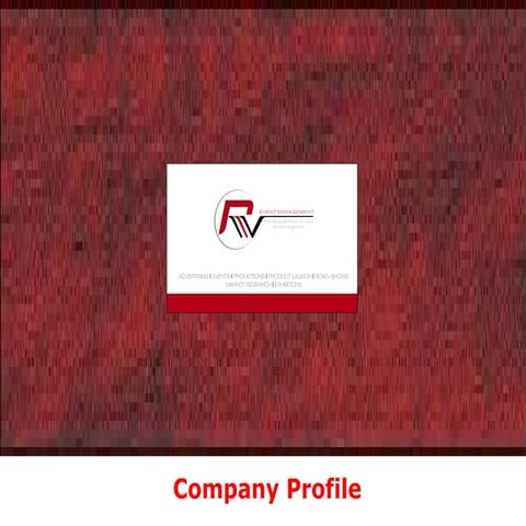 RV EVENT MANAGEMENT COMPNY PROFILE
