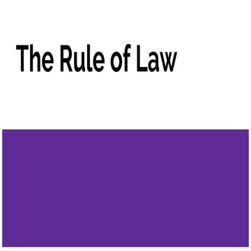 Rule of law | PPT