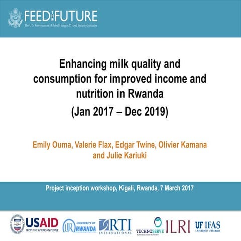 Enhancing milk quality and consumption for improved income and nutrition in R...