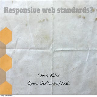 Responsive web design standards?
