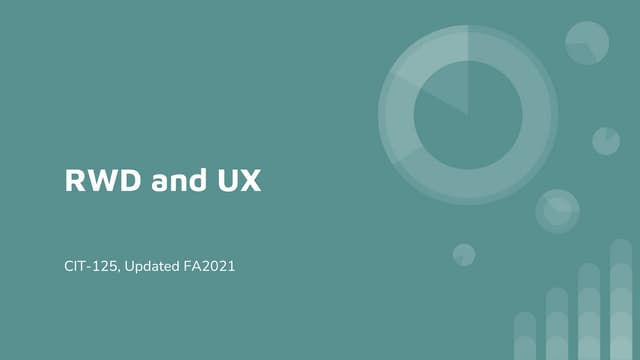 RWD and UX