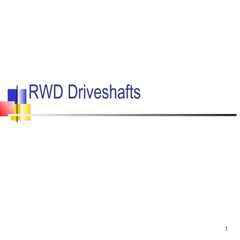 Driveshafts