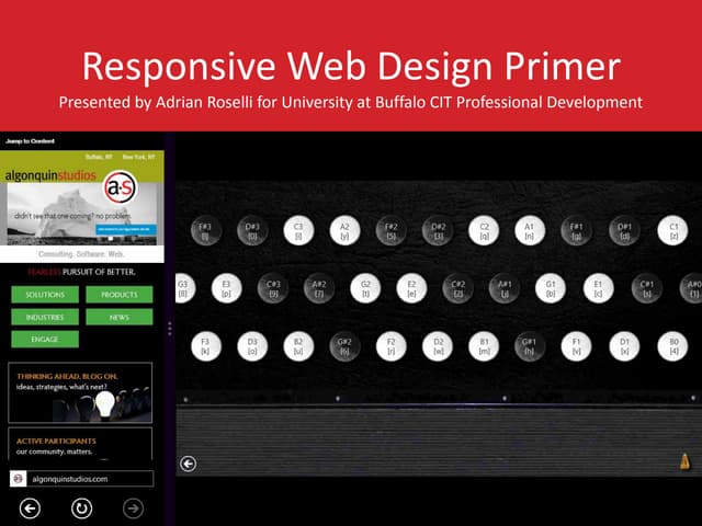 Responsive Design Overview for UB CIT