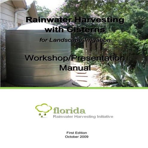 Rainwater Harvesting with Cisterns for Landscape Irrigation - Tampa Bay Water