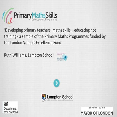 Developing primary teachers' maths skills