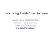 How to Use R with Other Statistical...