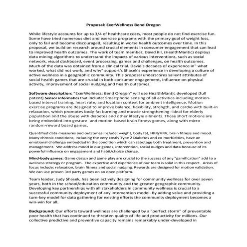 RWJF ExerWellness: Bend Oregon