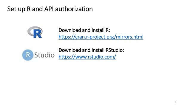 R Class: Set up Social Media API