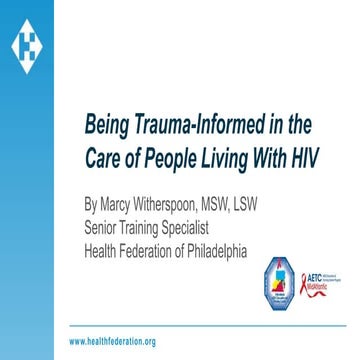 Being Trauma-Informed in the Care of People Living with HIV | PPTX