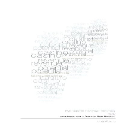 Casino Revenue Potential Study Model By Ramachandar Siva