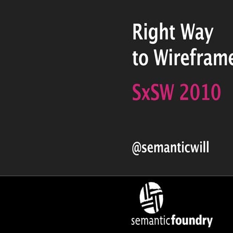 Right Way to Wireframe