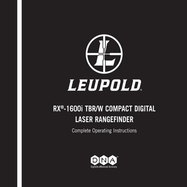 Instruction manual Leupold RXFulldraw 4 Optics Trade