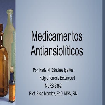 Medicamentos Antiansiolíticos