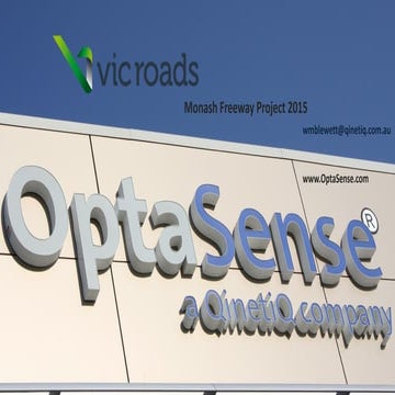 OptaSense and VicRoads Monash Freeway Project 2015 | PDF