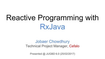 Reactive programming with RxJava