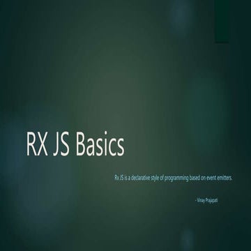 Rx js basics