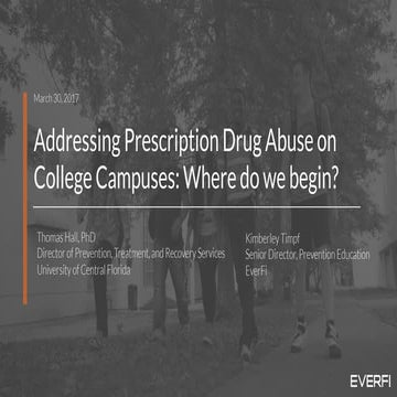 EVERFI Webinar: Addressing Prescription Drug Abuse on Campus