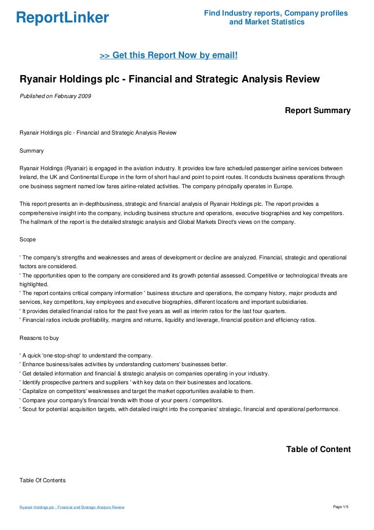 Ryanair Case Solution & Analysis