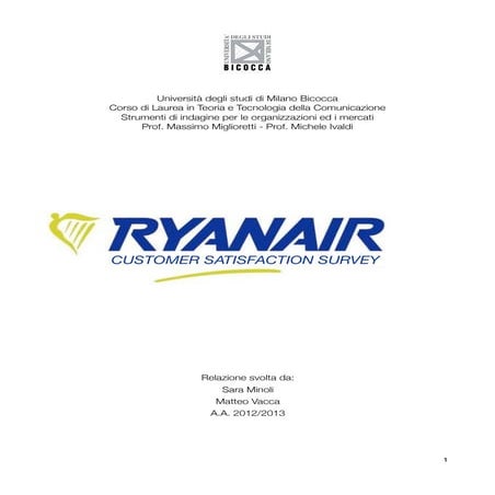 Ryanair: Customer Satisfaction Survey