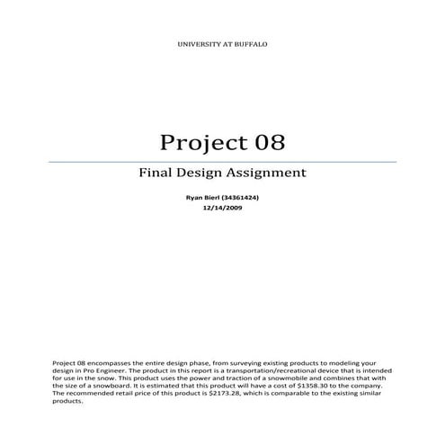 Ryan Bierl Mae377 Project08 Final Report