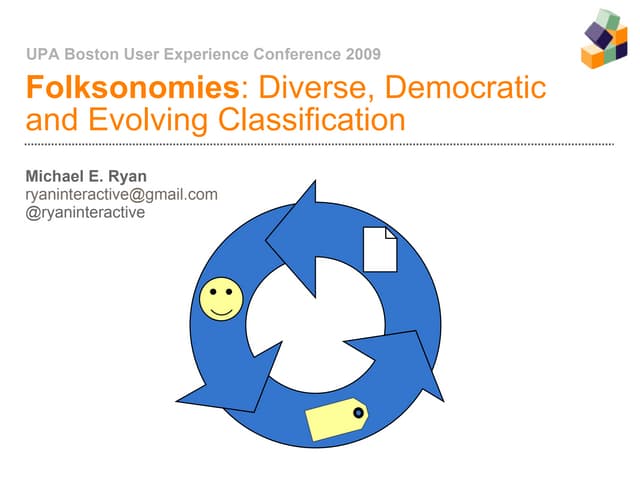 Folksonomies: Diverse, Democratic and Evolving Classification