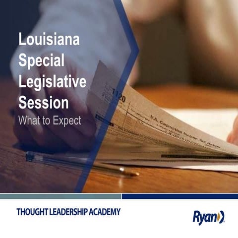 Louisiana Special Legislative Session: What to Expect