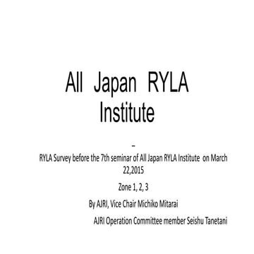 RYLA: Take Your District's RYLA to the Next Level