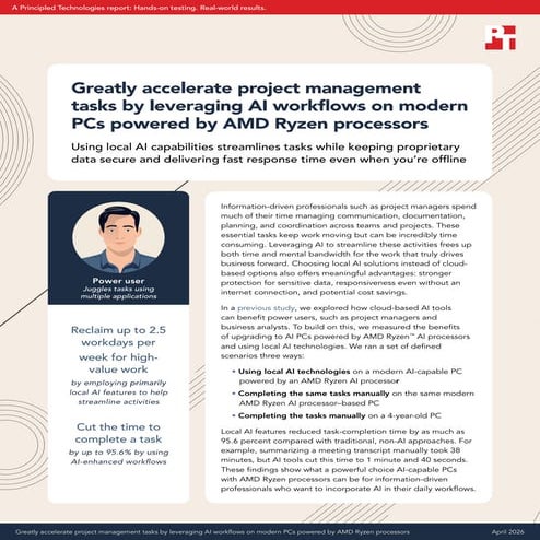 Greatly accelerate project management tasks by leveraging AI workflows ...