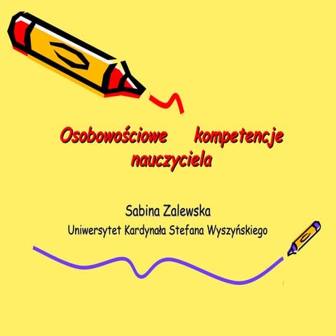 Osobowościowe kompetencje nauczyciela
