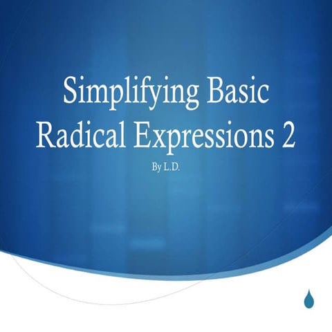 Simplifying basic radical expressions 2