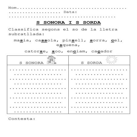EXERCICIS S SORDA I S SONORA