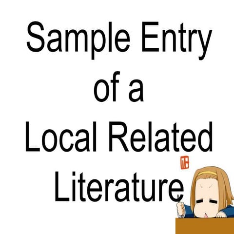 local literature example