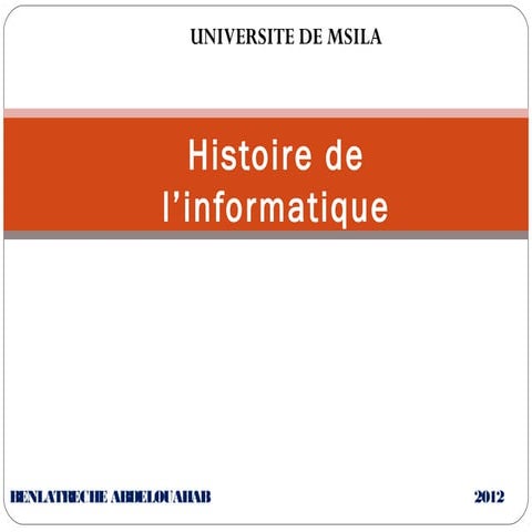 historique de l'informatique