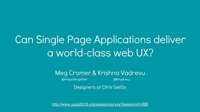 Can Single Page Applications Deliver a World-Class Web UX?
