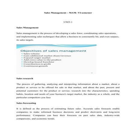 Sales Management 