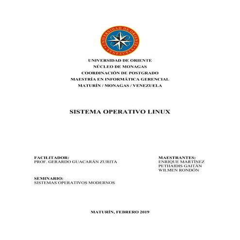 Sistema Operativo Linux