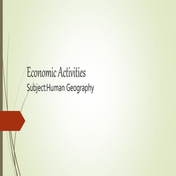 economic activities