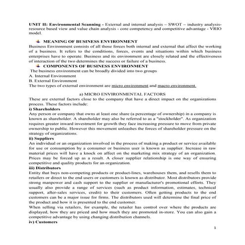 Strategic management mod 2/unit 2